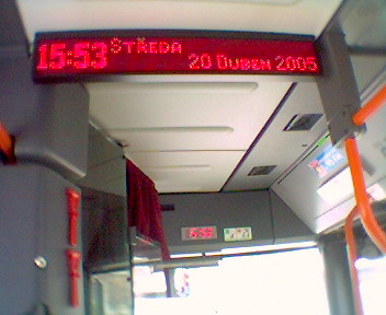 Vnitn panel v Citybusu